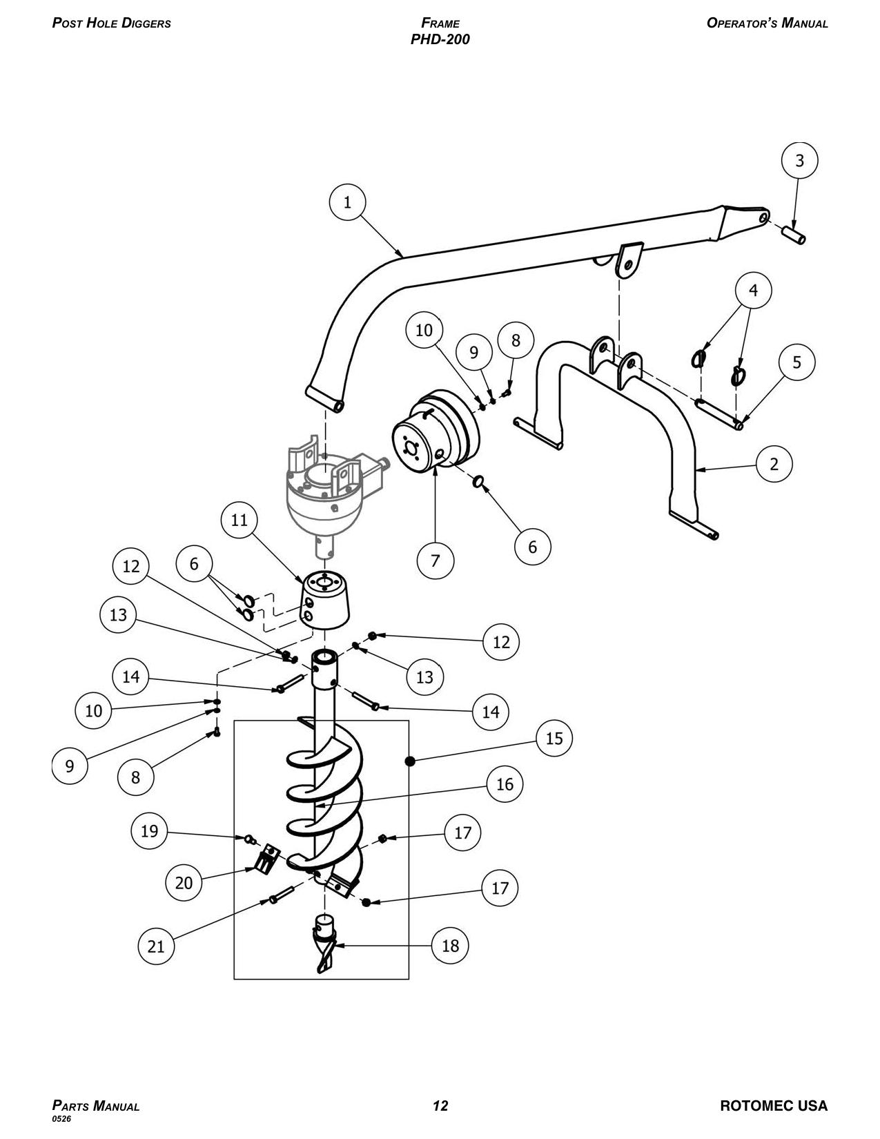 Frame — PHD-200 diagram