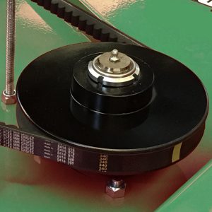 Heavy duty, one piece, individually balanced cast steel pulleys